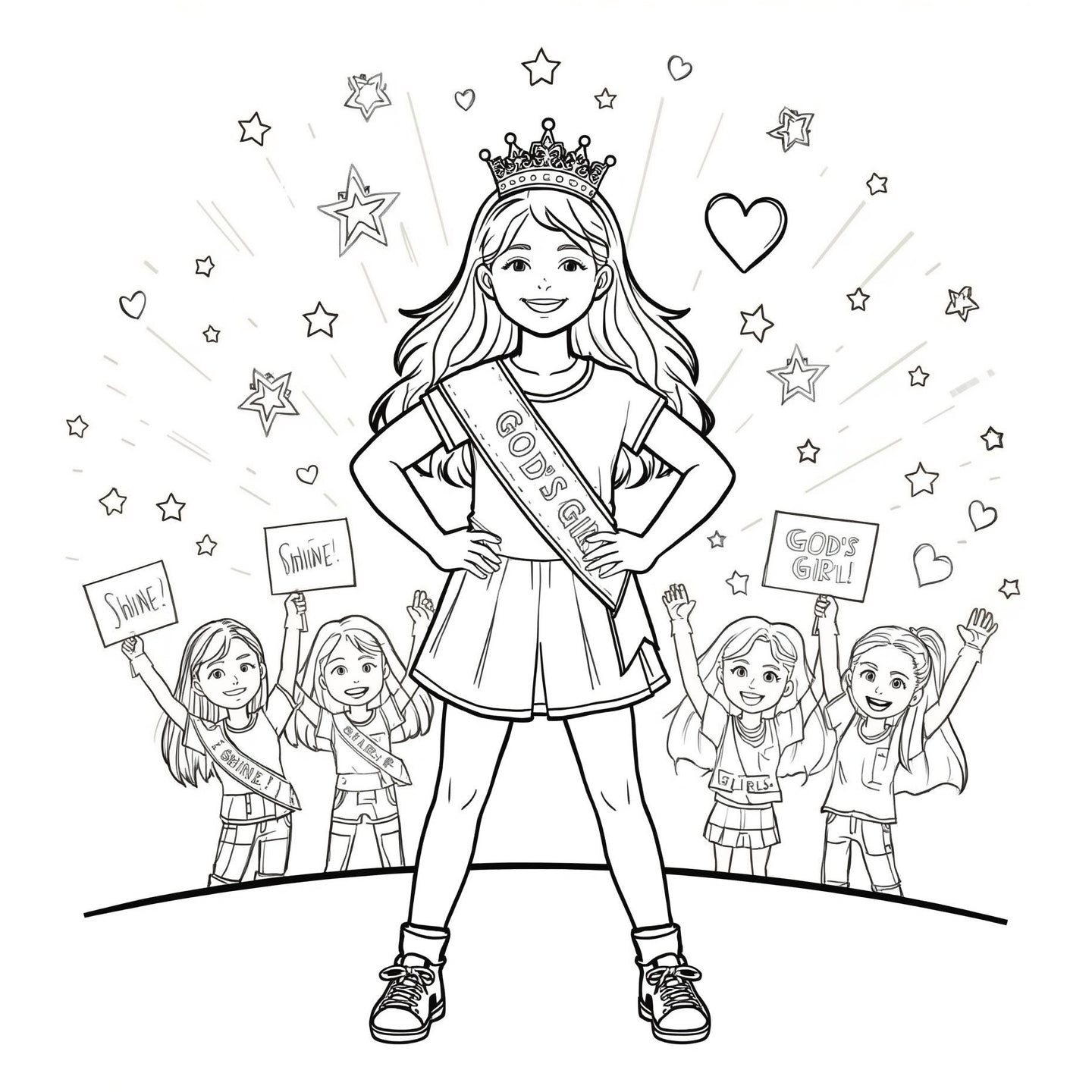 God's Girl Squad: Faith-Filled Coloring eBook for Girls