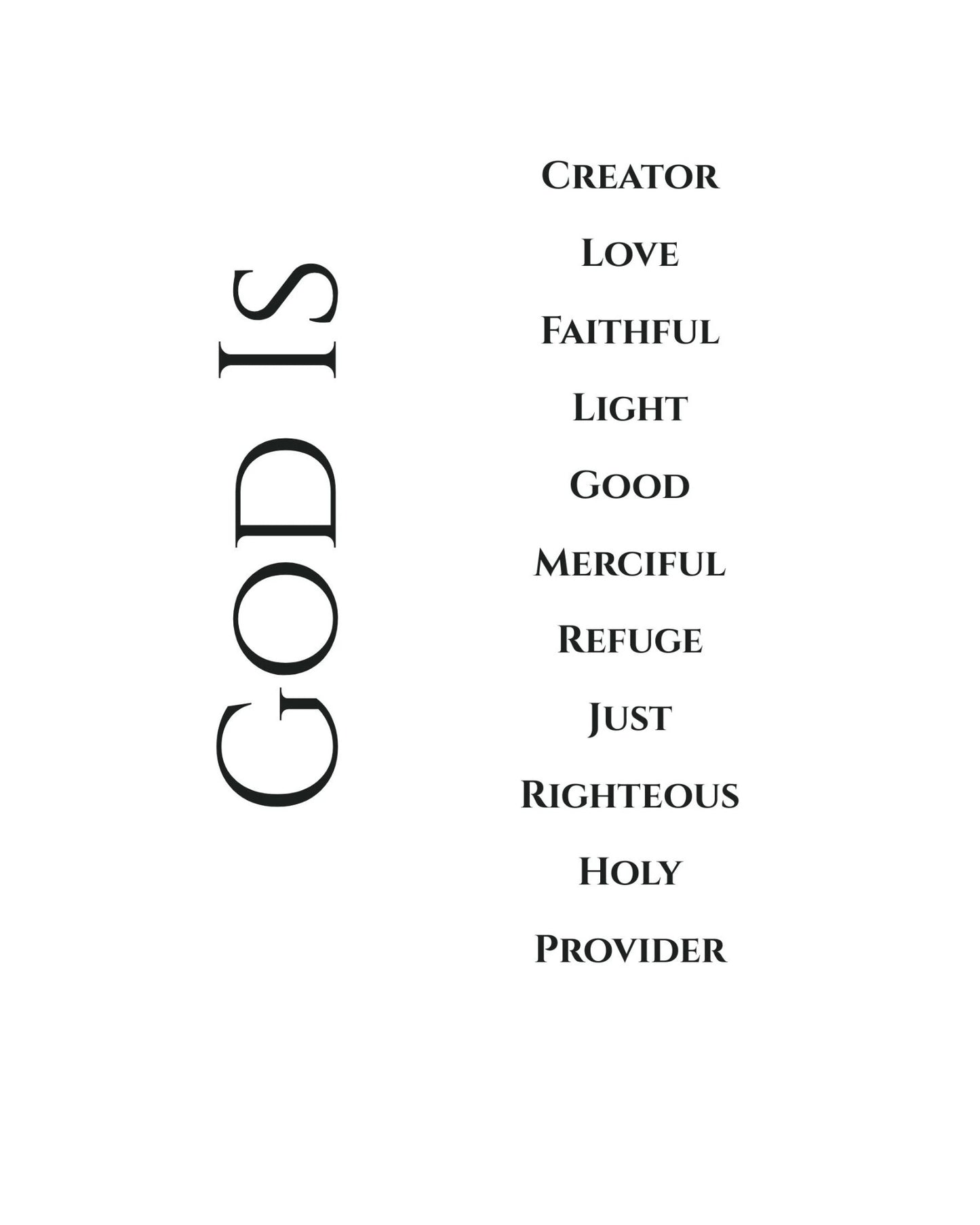 God Is and I Am | Christian 8x10 Printable Wall Art
