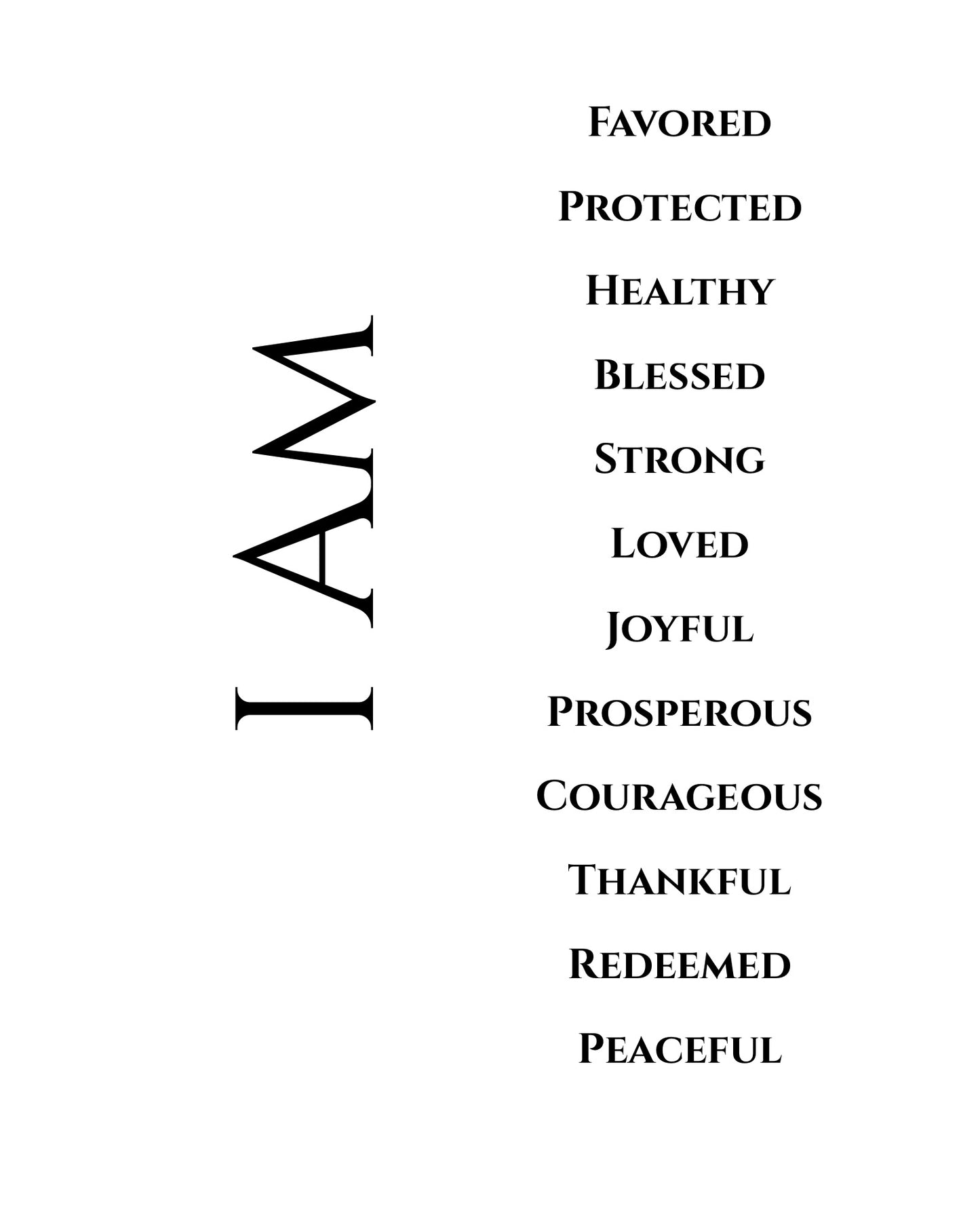 God Is and I Am | Christian 8x10 Printable Wall Art