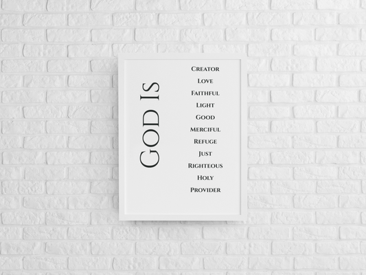 God Is and I Am | Christian 8x10 Printable Wall Art